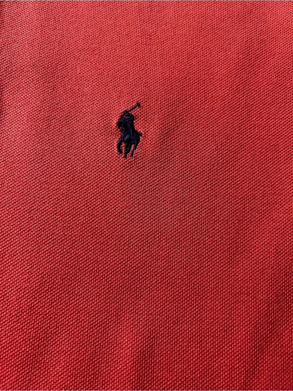 Ralph Lauren Polo Shirt in Coral Pink with Navy Pony